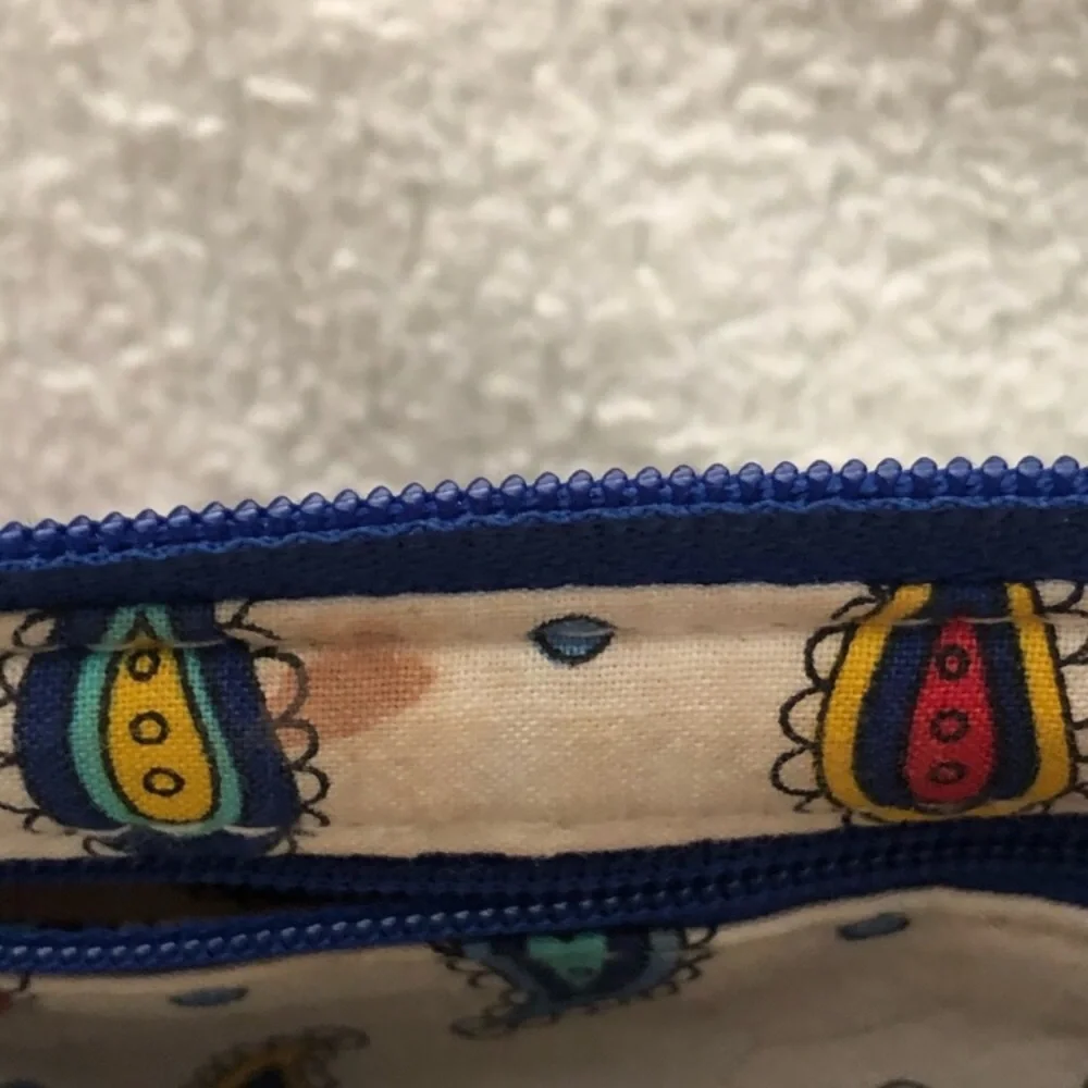 Vera Bradley Wristlet Blue Floral Small